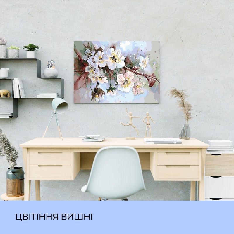 Набір для розпису по номерах "Цвітіння вишні" 40*50 см, IDEA2-GX34094, ТМ "99IDEAS" 841177 фото