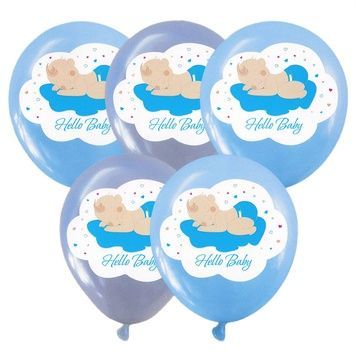 Кулька повітряна латексна з принтом 30 см (25) Baby синя, IDEA7-PB-57 841142 фото