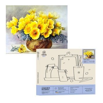Набір з алмазною мозаїкою "Жовті квіти" 40*50 см, IDEA2-WB3113, ТМ "99IDEAS" 840706 фото