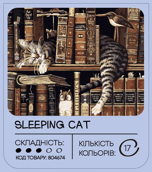 Картина за номерами 99IDEAS "Сплячий кіт" 40*50 см, GX9557 804674 фото
