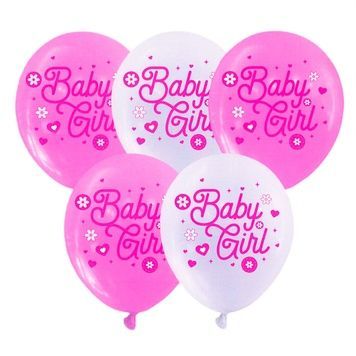 Кулька повітряна латексна з принтом 30 см (25) Baby girl, IDEA7-PB-47 841132 фото