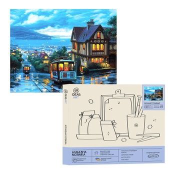 Набір з алмазною мозаїкою "Міський трамвай" 40*50 см, IDEA2-WB4626, ТМ "99IDEAS" 840747 фото
