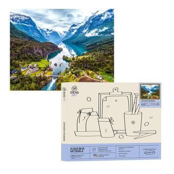 Набір з алмазною мозаїкою "Гірский пейзаж" 40*50 см, IDEA2-WB2169, ТМ "99IDEAS" 840677 фото